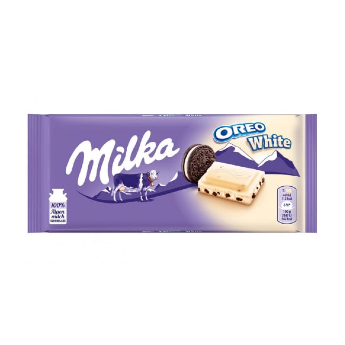 Шоколад "Milka" Oreo White, 100g, Швейцарія