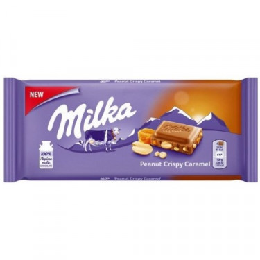 Шоколад "Milka" Peanut Crispy Caramel, 90г, Швейцарія