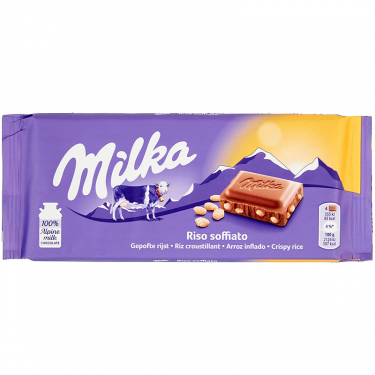 Шоколад "Milka" Riso Soffiato, 100g, Швейцарія