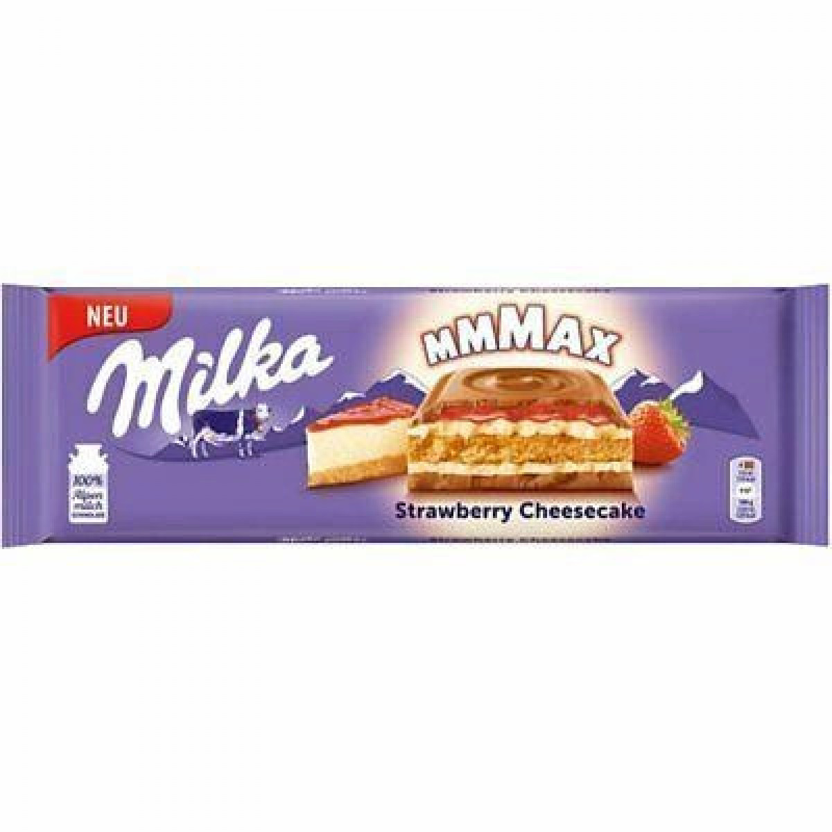 Шоколад "Milka" Strawberry Cheesecake, 300g, Швейцарія