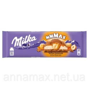 Шоколад "Milka" Toffe Wholenut, 300г, Швейцарія