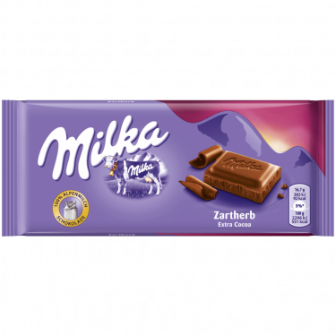 Шоколад "Milka" Zartherb, 100г, Швейцарія