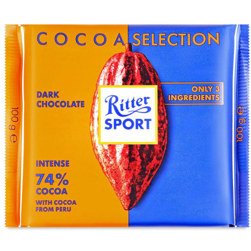 Шоколад "Ritter Sport" 74% Die Kraftige, 100г