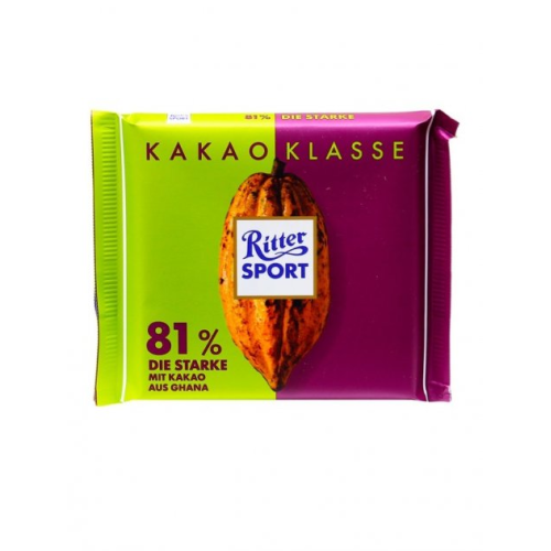 Шоколад "Ritter Sport" 81% Die Starke, 100г