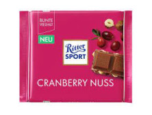 Шоколад "Ritter Sport" Cranberry Nuss, 100г