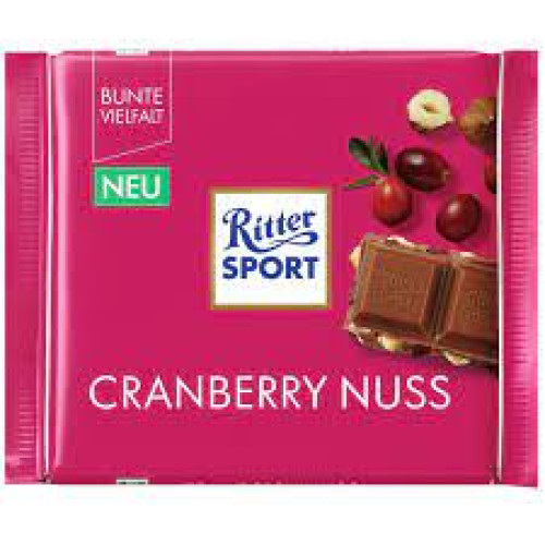 Шоколад "Ritter Sport" Cranberry Nuss, 100г