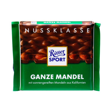 Шоколад "Ritter Sport" Ganze Mandel, 100г, Німеччина