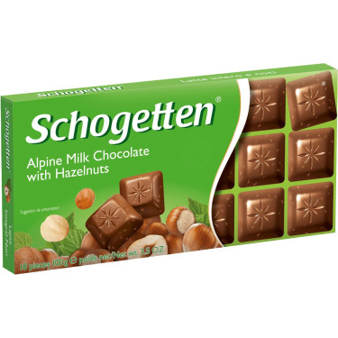 Шоколад "Schogetten" молоч. лісовий горіх, 100г, Німеччина
