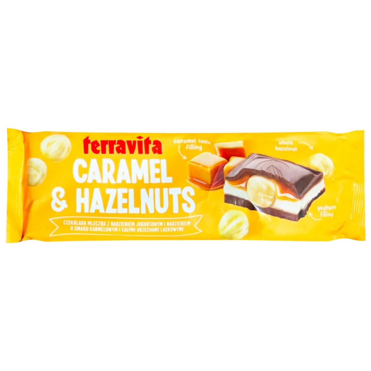 Шоколад "Terravita" йогурт та карамель, 235г, Польща
