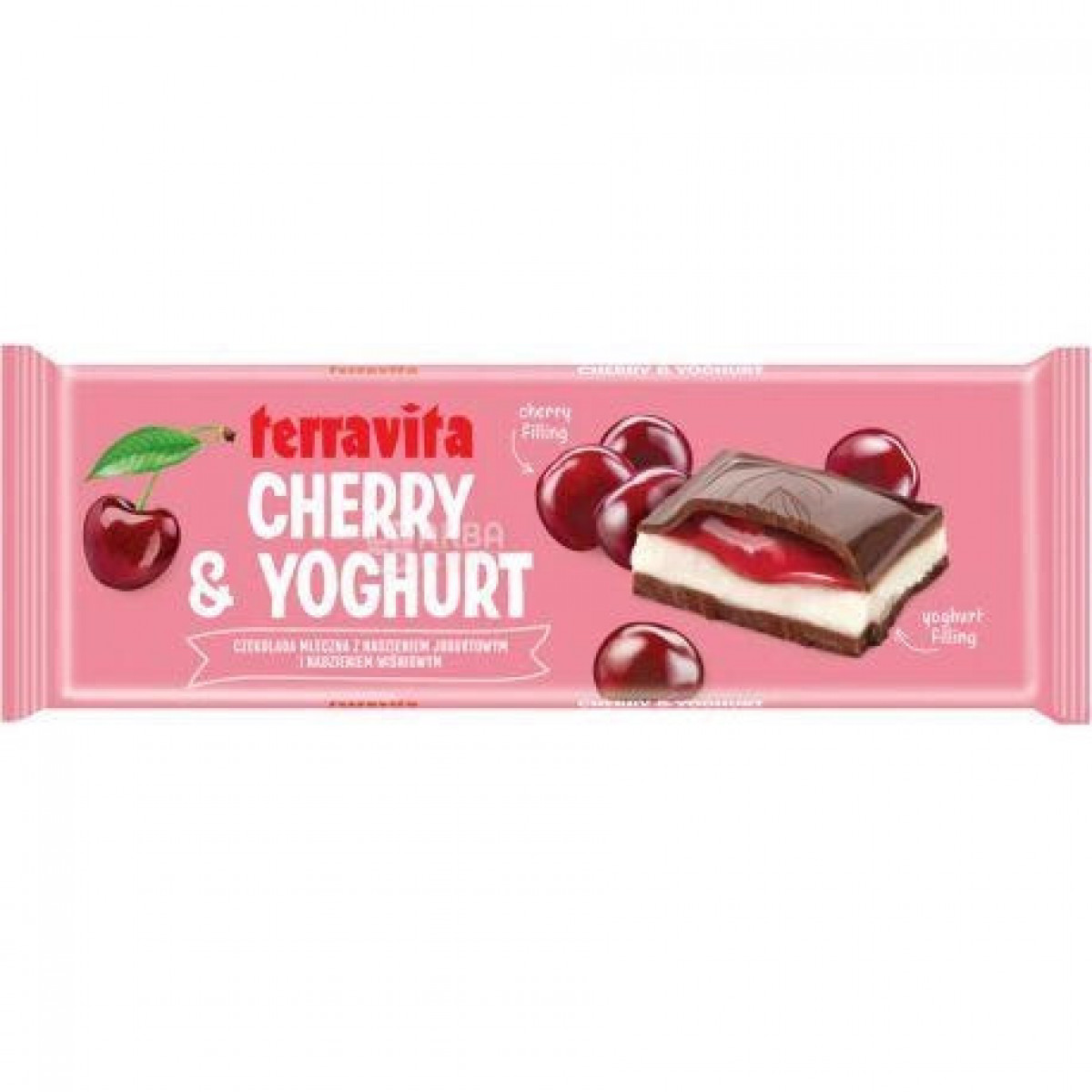 Шоколад "Terravita" йогурт та вишня, 235г, Польща