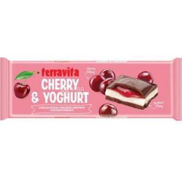 Шоколад "Terravita" йогурт та вишня, 235г, Польща