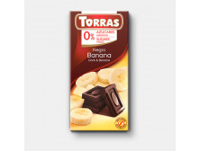 Шоколад "Torras" чорний з бананом(без цукру), 75г