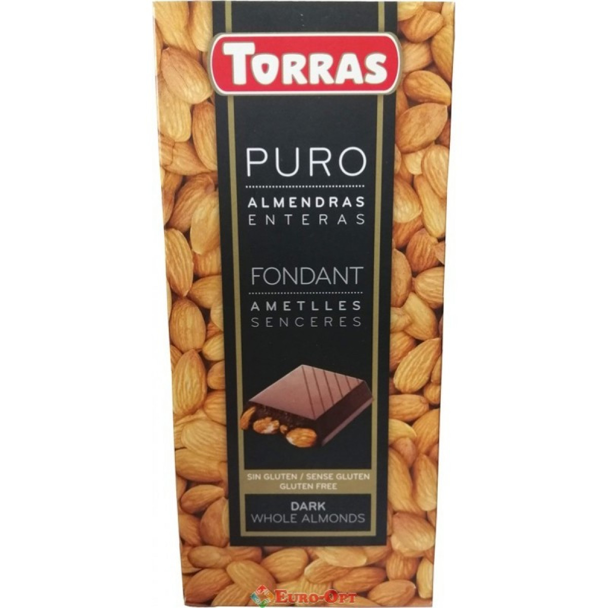 Шоколад "Torras" чорний з фундуком, 200г, Іспанія