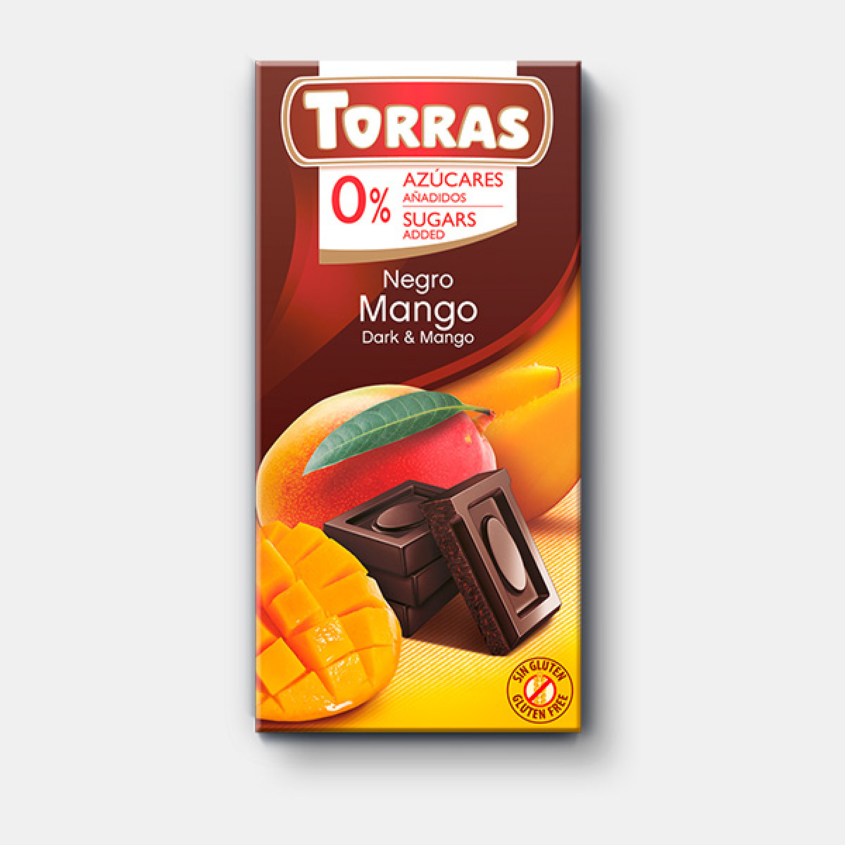Шоколад "Torras" чорний з манго(без цукру), 75г, Іспанія