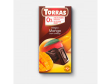 Шоколад "Torras" чорний з манго(без цукру), 75г, Іспанія