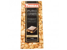 Шоколад "Torras" чорний з мигдалем, 200г