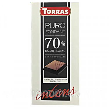 Шоколад "Torras" Fondant Dark 70%, 100g, Іспанія