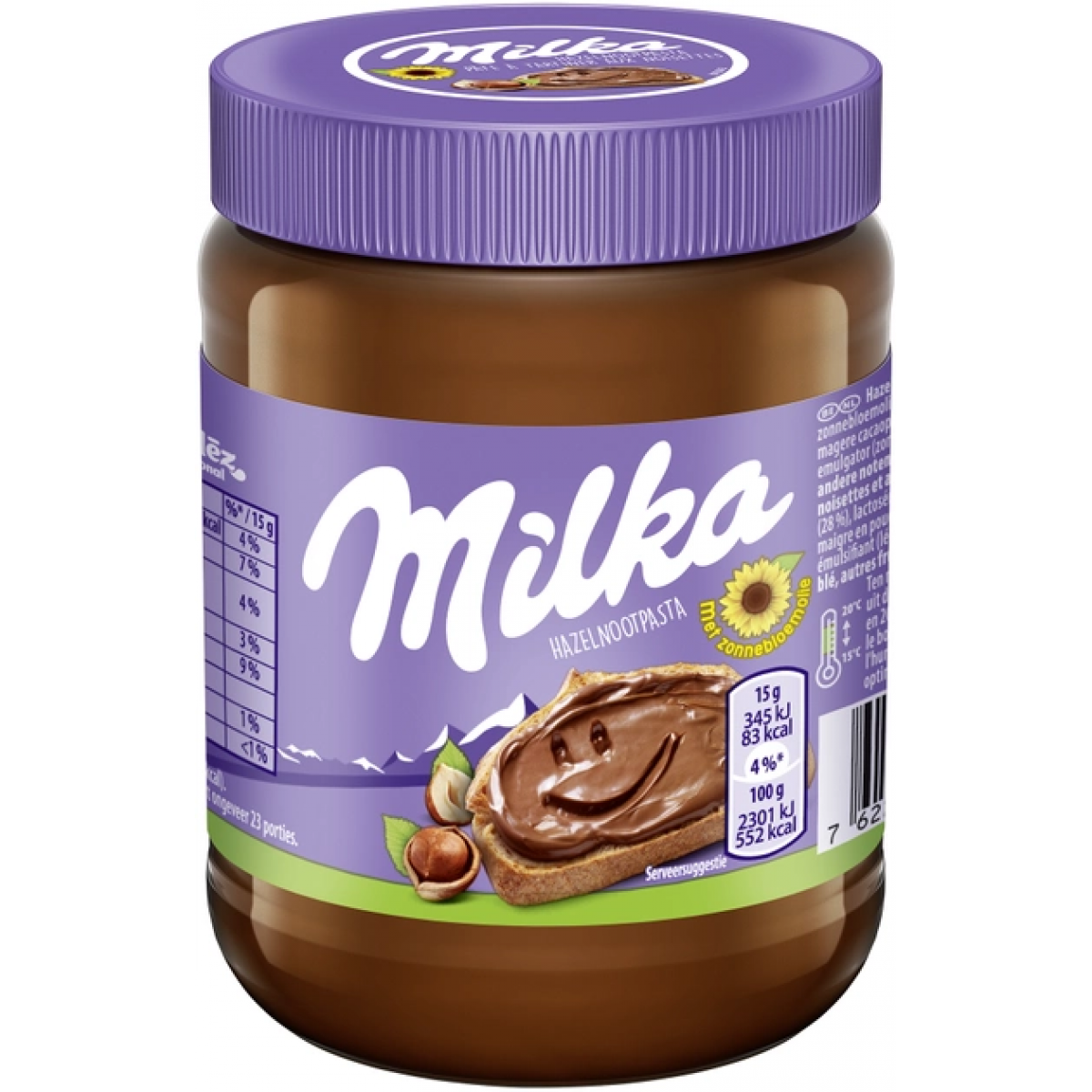 Шоколадна паста "Milka" з горіхом 350 г, Швейцарія