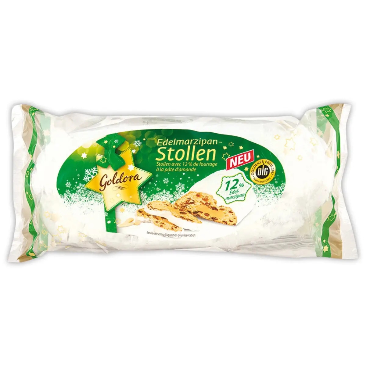 Штоллен "Goldora" Edelmarzipan, 1кг, Німеччина