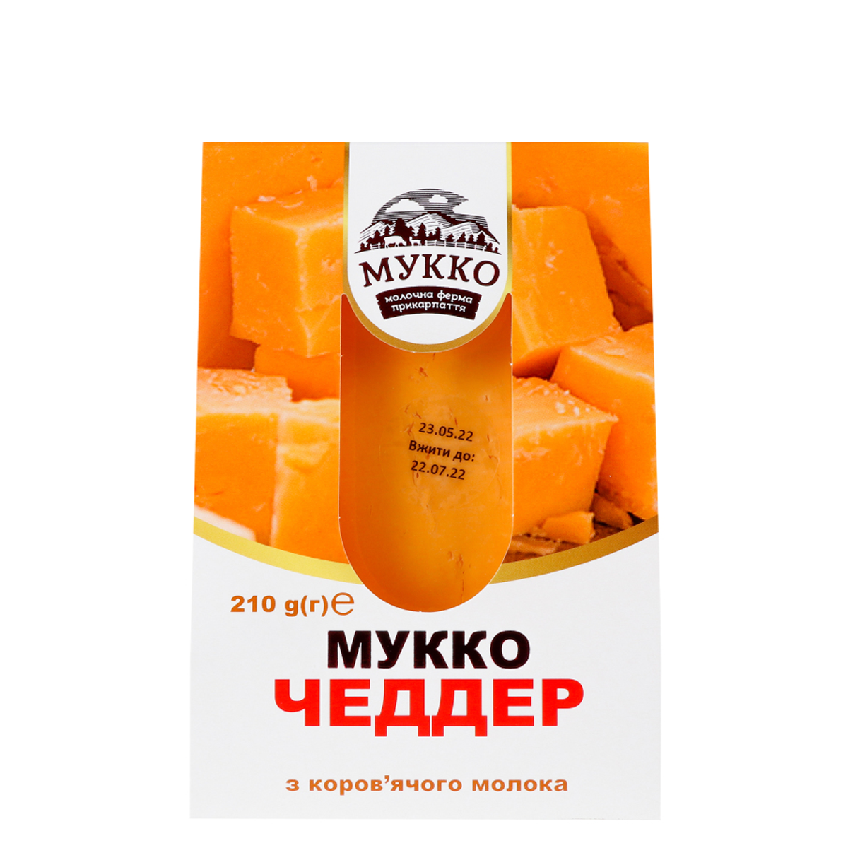 Сир "Мукко" Чеддер, 210г, Україна