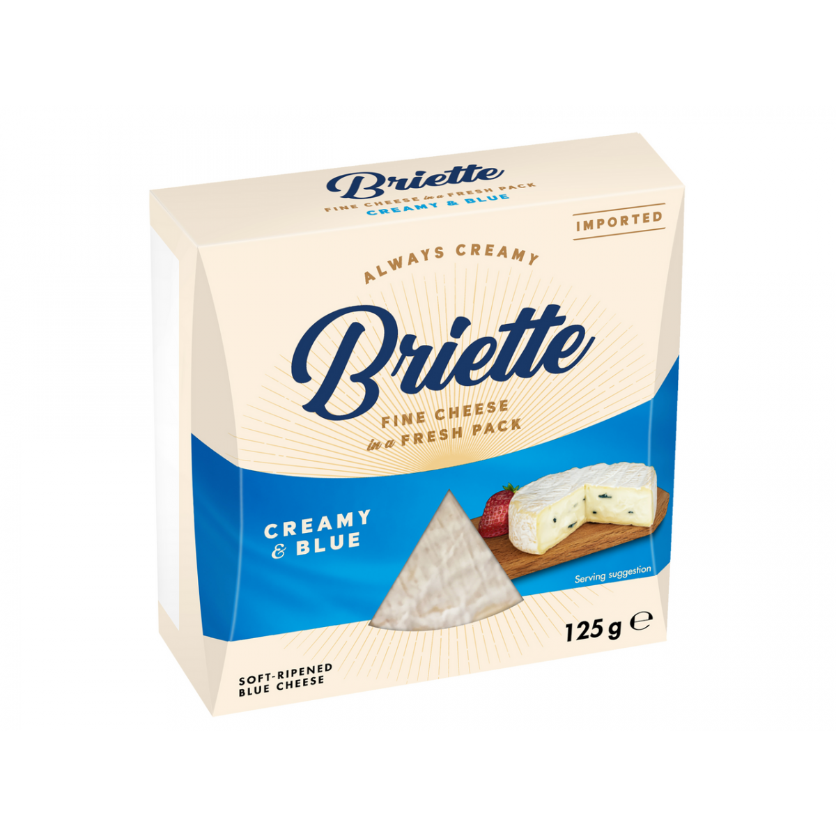 Сир з пліснявою "Briette" Creamy&Blue, 125г, Німеччина