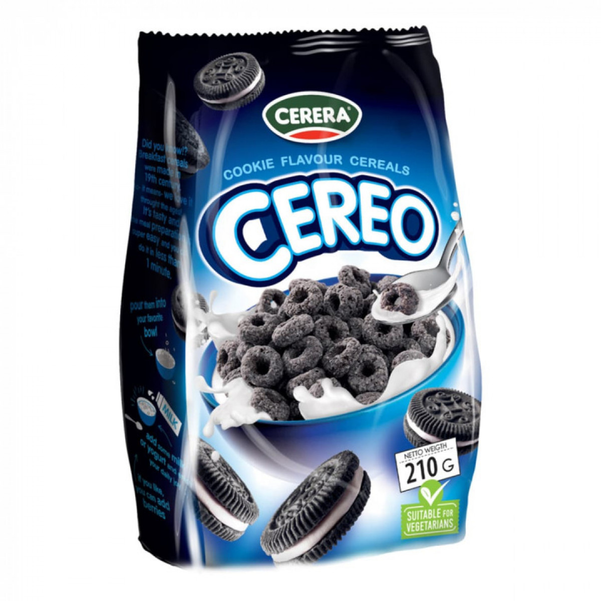 Сухі завтраки "Cerera" хрусткі кільця, 210г, Литва