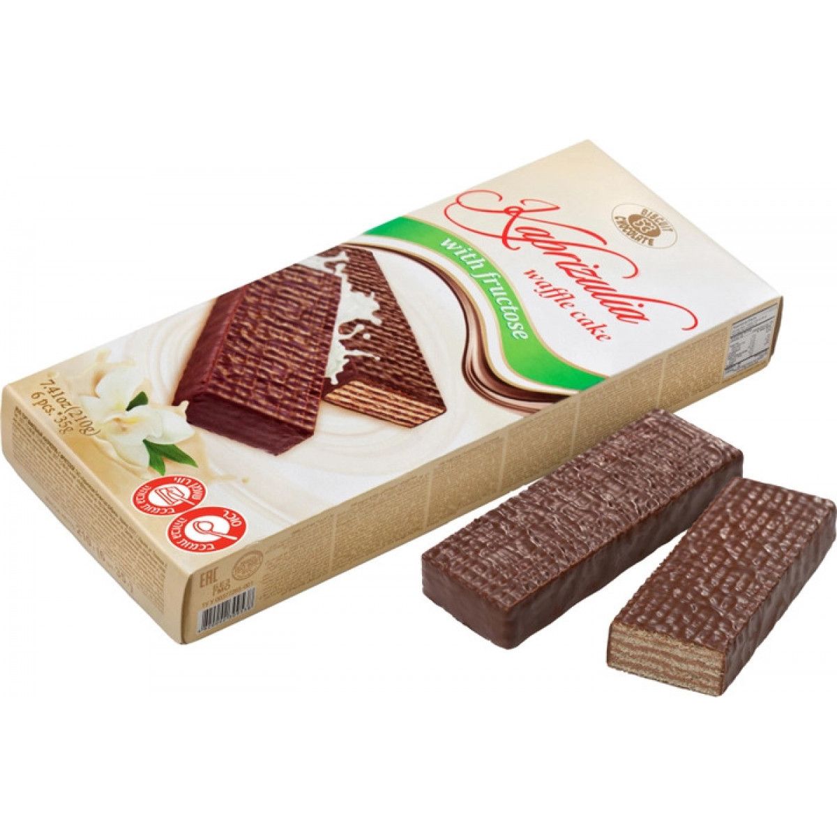 Торт ваф. "Biscuit Chocolate" Капризуля з фруктозою, 210г, Україна