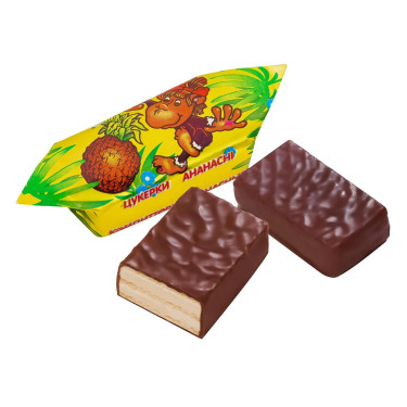 Цукерки "Biscuit Chocolate" ананасні, 100 г, Україна
