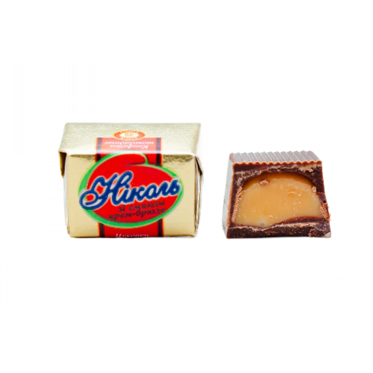 Цукерки "Biscuit Chocolate" Ніколь зі смаком крем-брюле, 100г, Україна