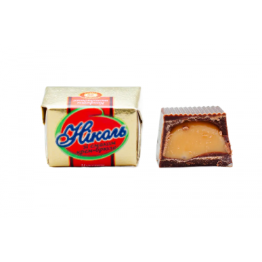 Цукерки "Biscuit Chocolate" Ніколь зі смаком крем-брюле, 100г, Україна