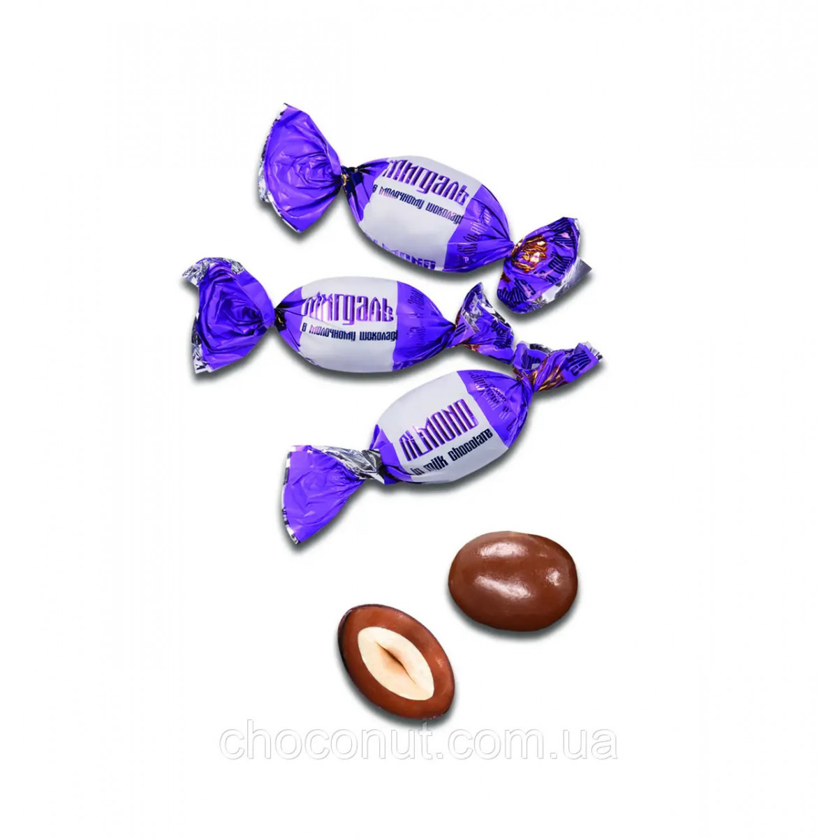 Цукерки"Choconut" Мигдаль в молочному шоколаді, 100г, Україна