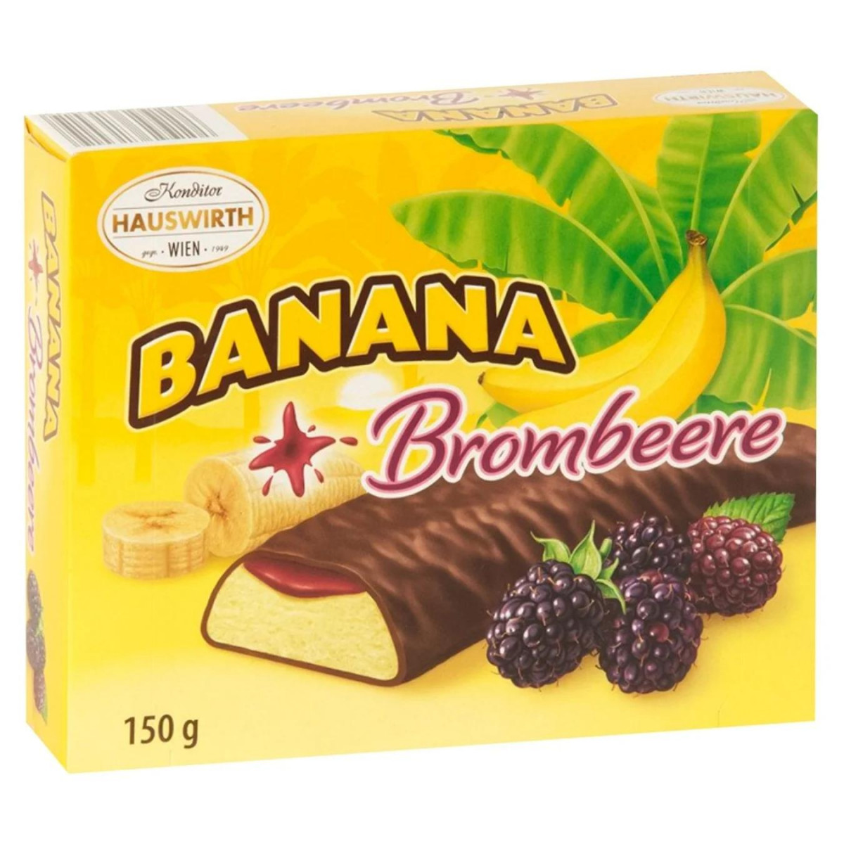 Цукерки "Hauswirth" Banana Brombeere/ банан-ожина, 150г, Австрія