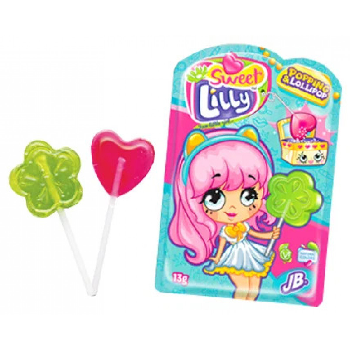 Цукерки "Johny Bee " Sweet Lilly Popping +Lollipop,13 г, Польща