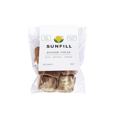 Цукерки "Sunfill" Фінікові іриски, 100г, Україна