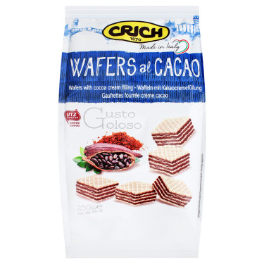Вафлі "Crich" з какао, 250г, Італія