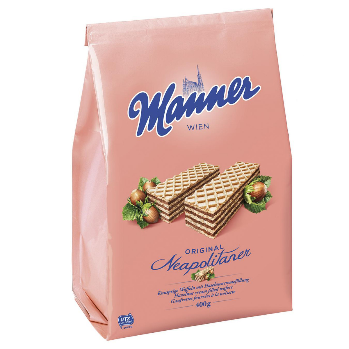 Вафлі "Manner" Milk Hazelnut, 400г, Австрія