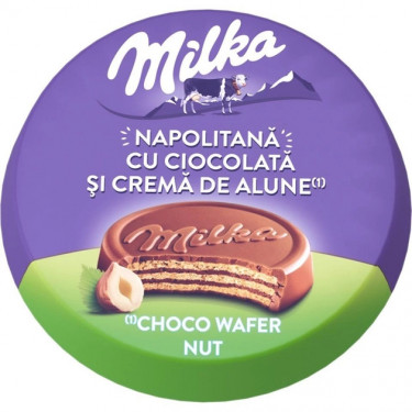 Печиво "Milka" Napolitana Cu Ciocolata, 30g, Швейцарія
