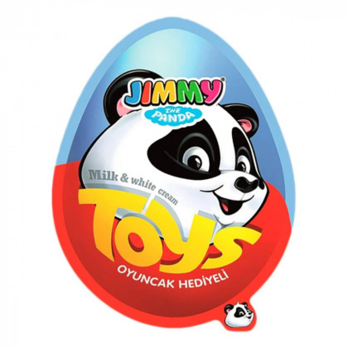 Яйце"JIMMY THE PANDA TOYS (BLUE)" з кремом з пластівцями та ігр., 25г, Туреччина