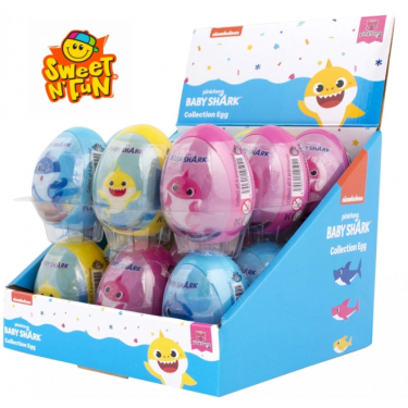 Яйця "Sweet'n Fan" Baby Shark Plastik Eggs 10г, Польща