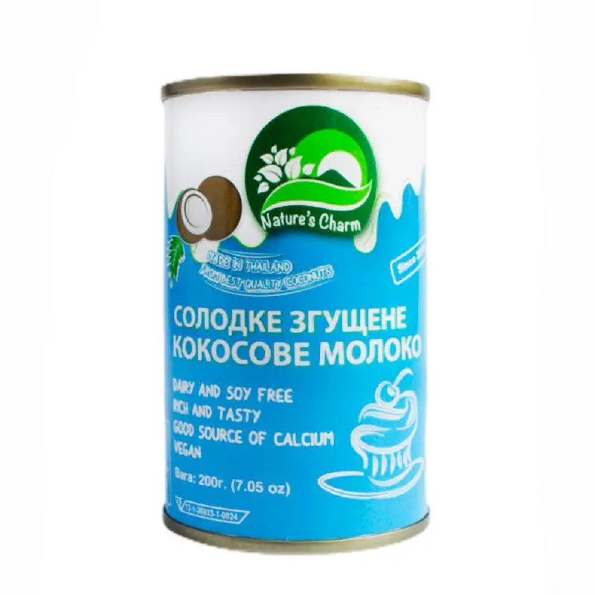 Згущене молоко "Nature`s Charm" Кокосове, 200г, Таїланд
