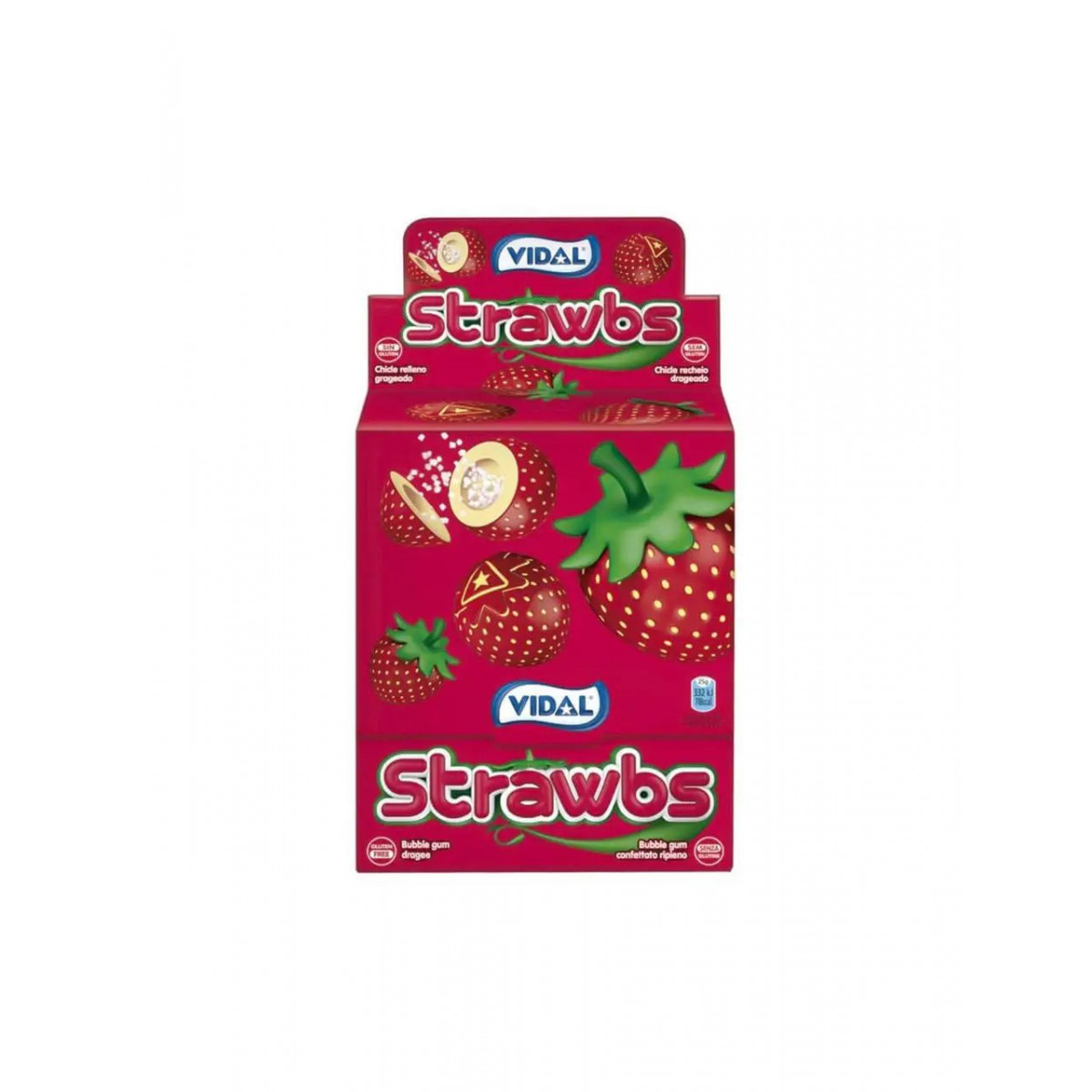 Жув. гумка "Vidal" Strawbs, 6г, Іспанія