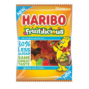 Жув. Цукерки "Haribo" Fruitilicious, 160г, Німеччина