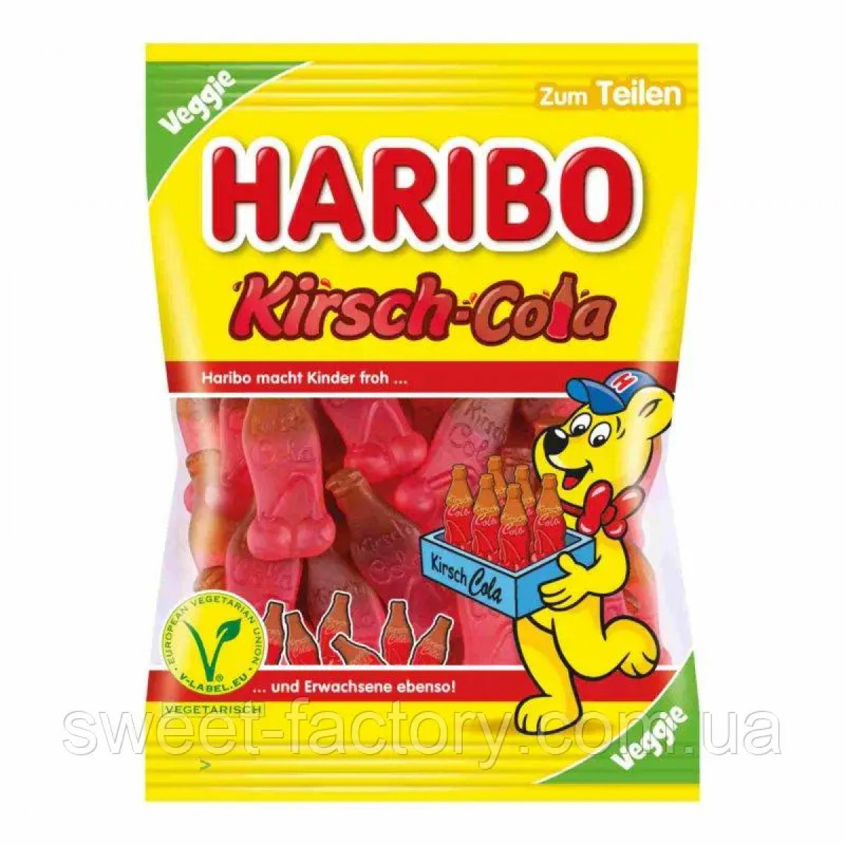 Жув. Цукерки "Haribo" Kirsch-cola, 200г, Німеччина
