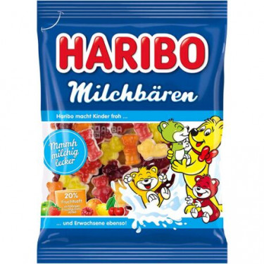 Жув. Цукерки "Haribo"Milchbaren, 160г, Німеччина
