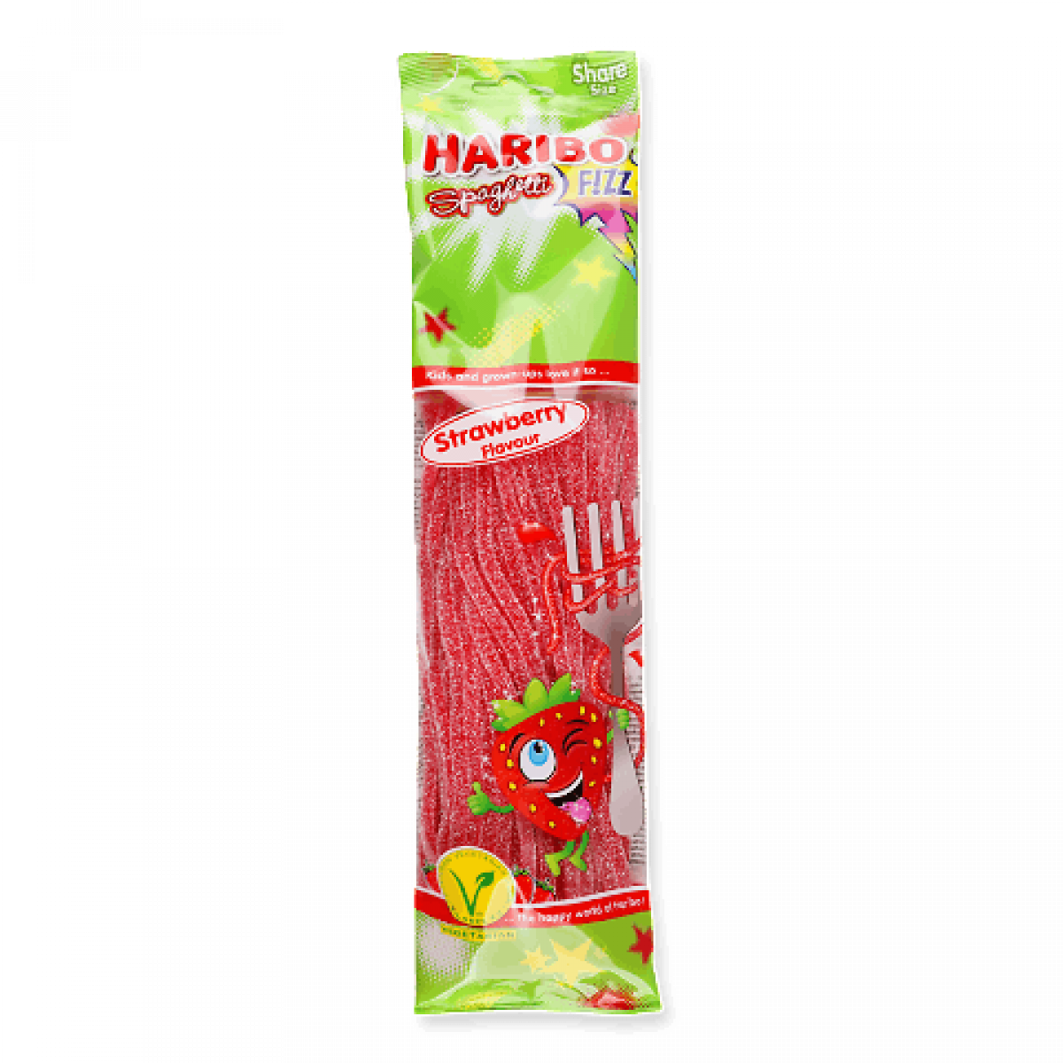 Жув. Цукерки "Haribo" полуниця спагетті, 200г, Німеччина