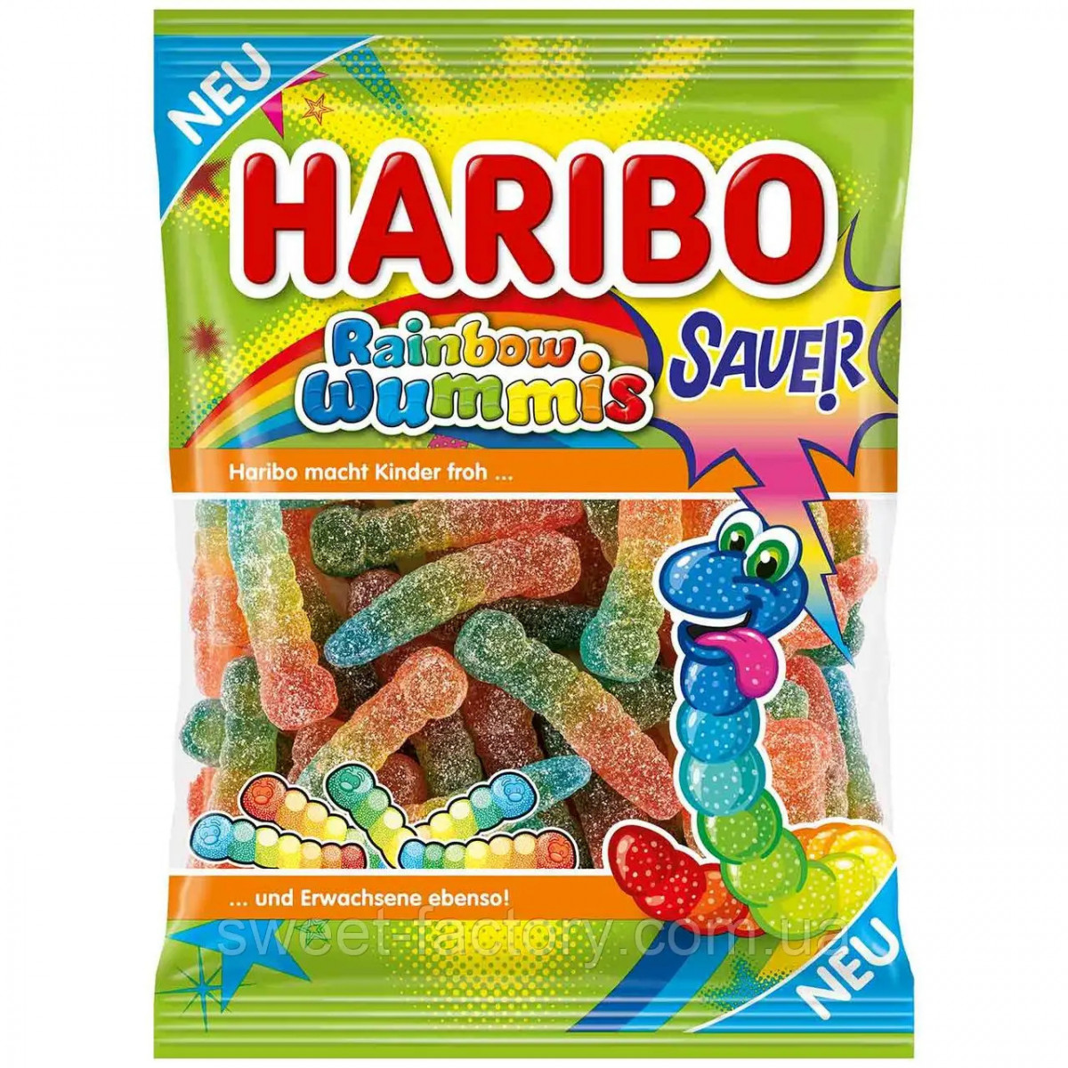 Жув.цукерки "Haribo" Rainbow Wummis Sauer, 160г, Німеччина
