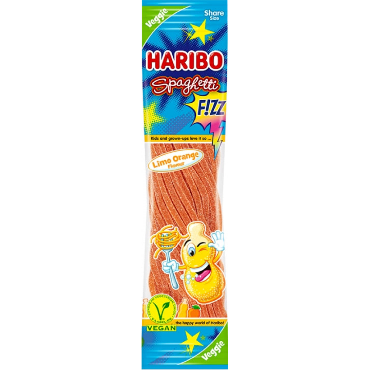 Жув. цукерки "Haribo" Spaghetti Limo Orange, 200г, Німеччина