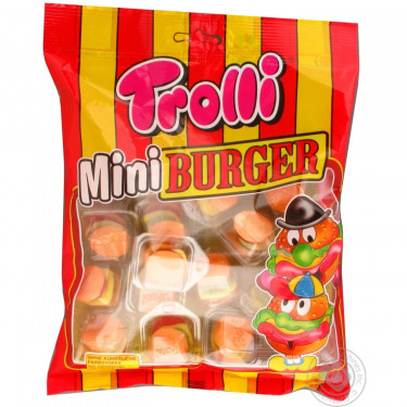 Жув. цукерки "Trolli" міні бургер, 170г, Німеччина