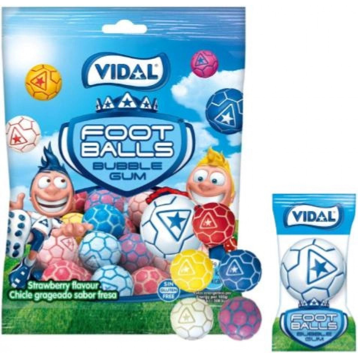 Жув. цукерки "Vidal" Fooot Balls, 100г, Іспанія