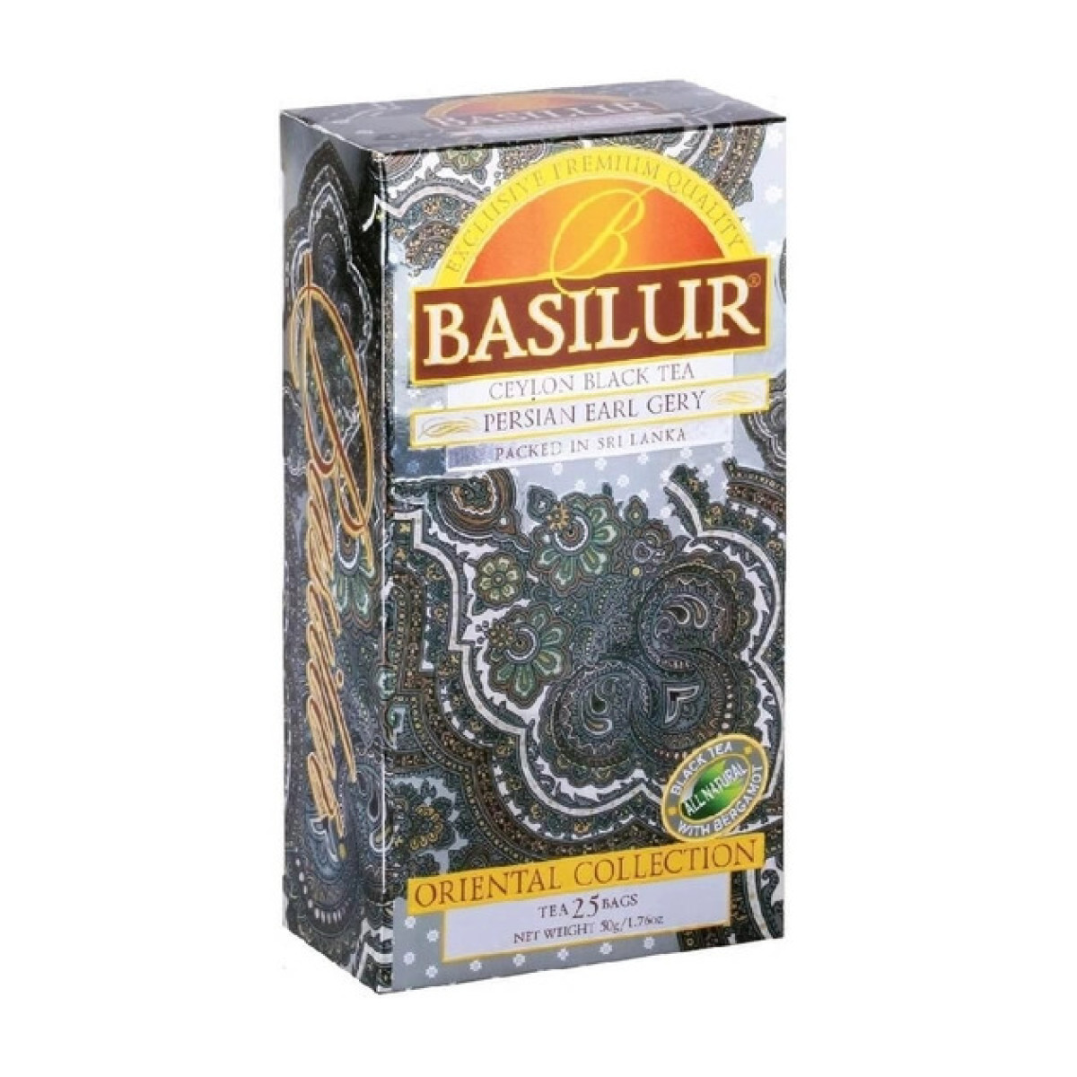 Чай "Basilur"чорний, Східна колекція "Перський Граф Грей"25шт*2г, Шрі-Ланка